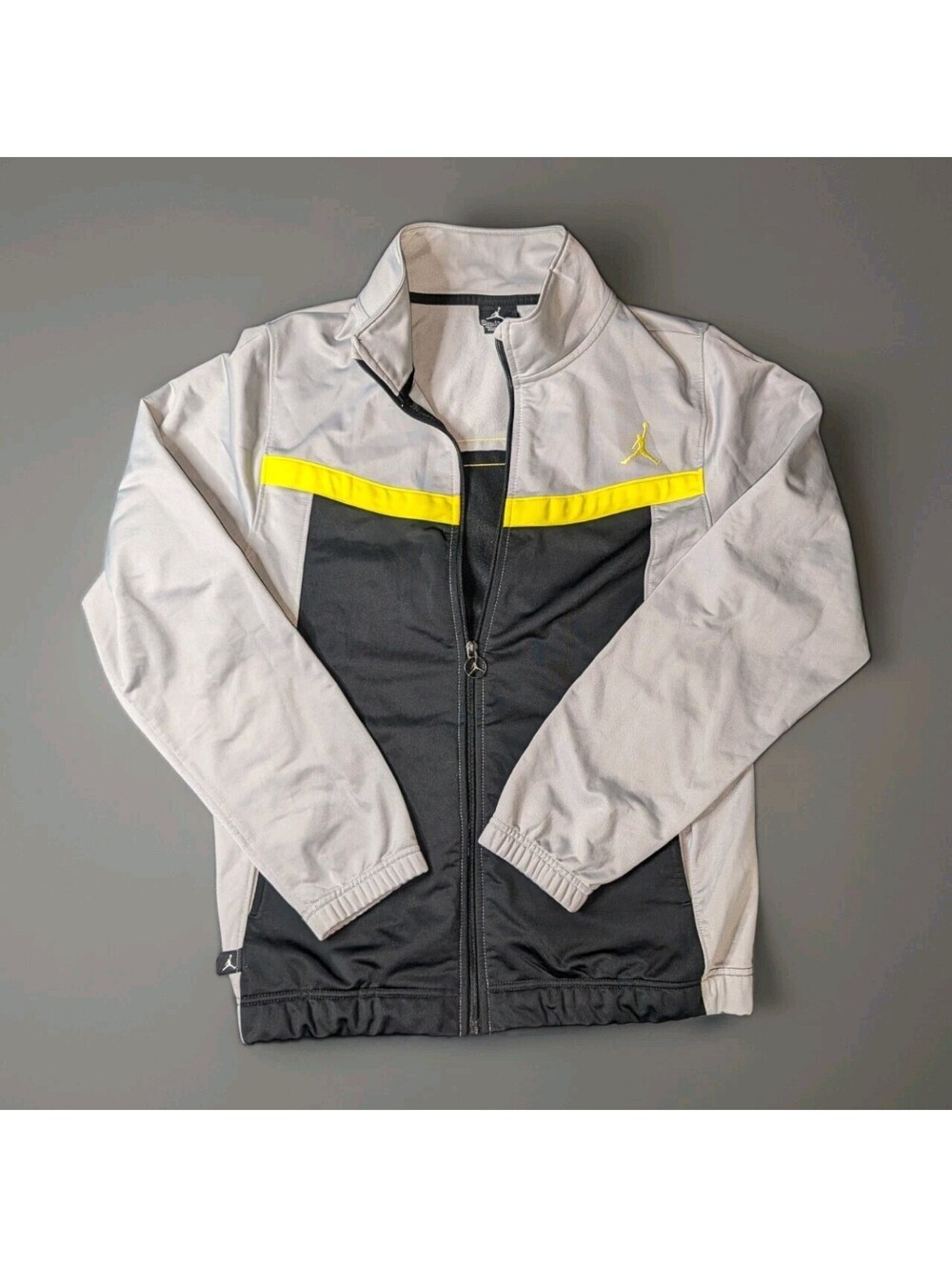 Jordan Brand Track Jacket Boys XL Gray Black Yellow